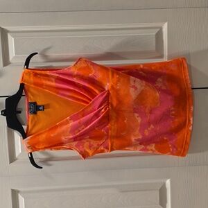 Chqps Classics Orange & Pink Sleeveless Top